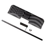 Tiger Rock AR-15 Dust Cover w/ Flag Engraving Black Small