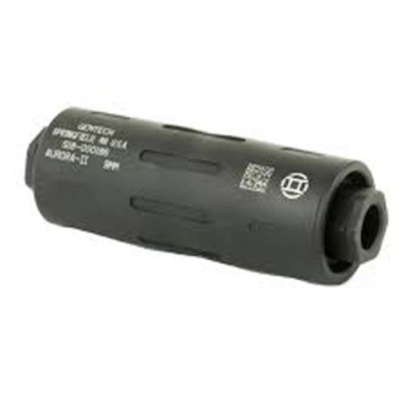 Gemtech Aurora II 9mm 3.5 Inch Aluminum Black Suppressor