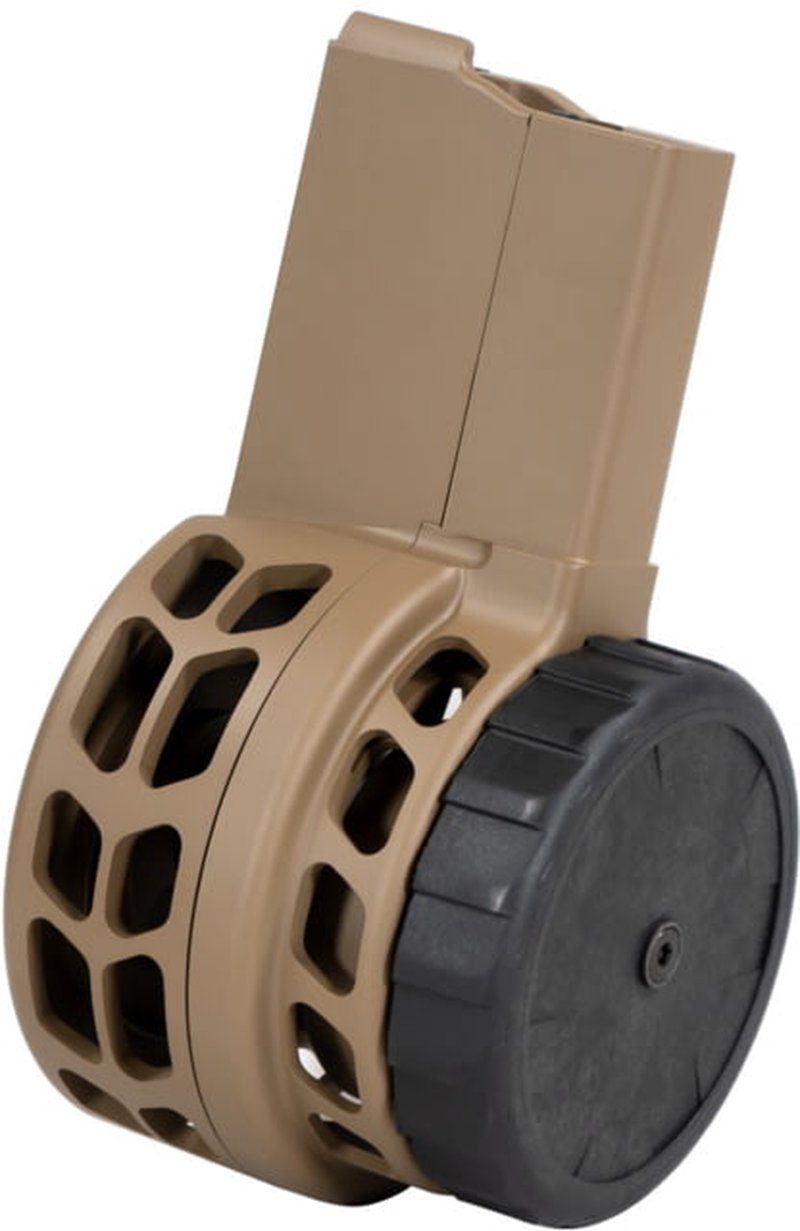 Warrior Systems Skeletonized AR-15 50 Round 5.56x45mm Rifle Magazine FDE Aluminum
