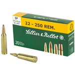 Sellier & Bellot SB22250B .22-250 Rem 55gr Soft Point Rifle Ammo 20 Rounds