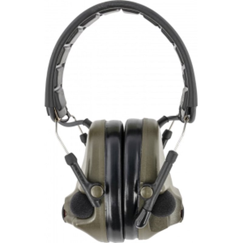 Peltor MT20H682FB09GN ComTac V Hearing Defender Headset 23 dB Over the Head OD Green Ear Cups with Black Headband for Adults 1 Pair