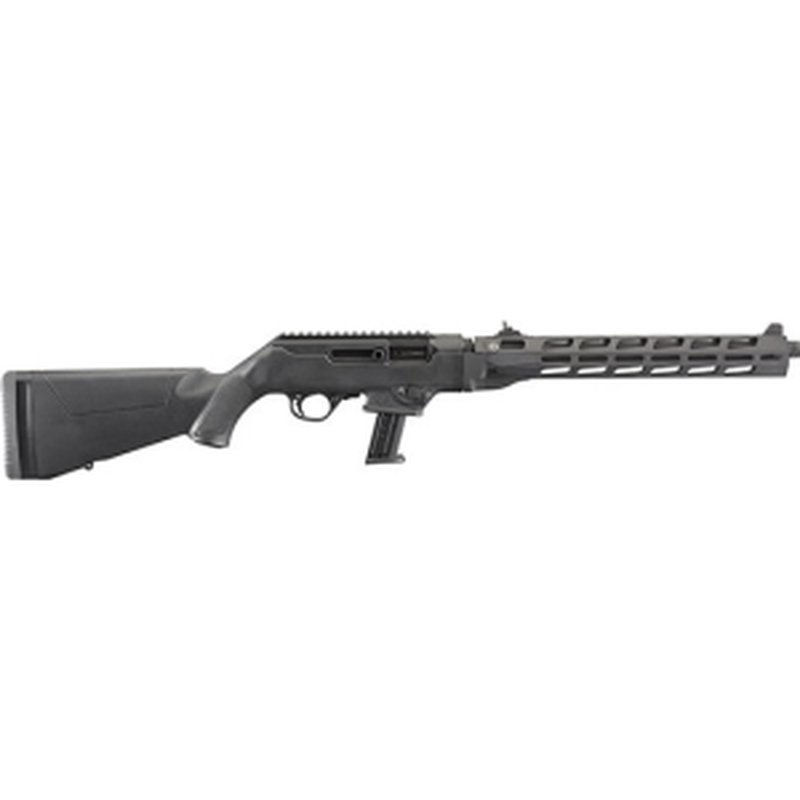 Ruger 19115 PC Carbine 9mm Luger 16.12" 17+1 Black Hard Coat Anodized Threaded Fluted M-LOK