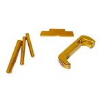 Cross Armory Glock Gen 5 Parts Kit (Gold) - Extended Mag Catch & Slide Lock