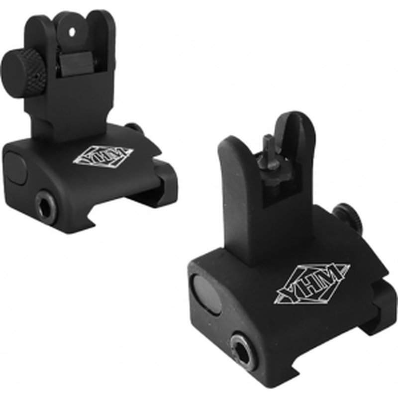 Yankee Hill Machine 5040 Quick Deploy Folding Sight Same Plane Standard Stem Aluminum Black