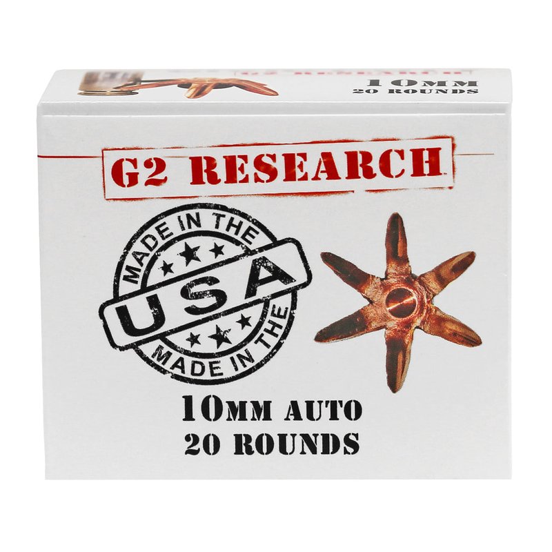 G2 Research Civic Duty 10mm Auto 122 Grain Solid Copper Lead-Free Ammo