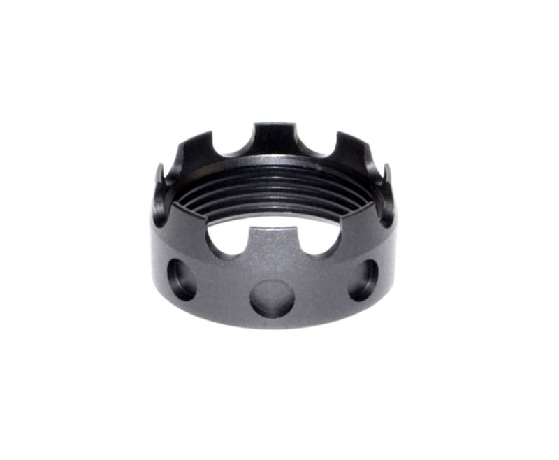 Presma Aluminum Castle Nut for .223/5.56/.308 Buffer Tube Receiver End Plates Black