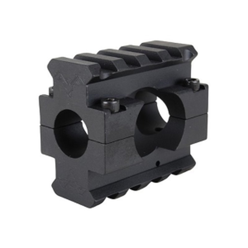 DoubleStar Gas Block 2 Picatinny Rail AR-15, LR-308 Lightweight Barrel .625" Inside Diameter Aluminum Matte