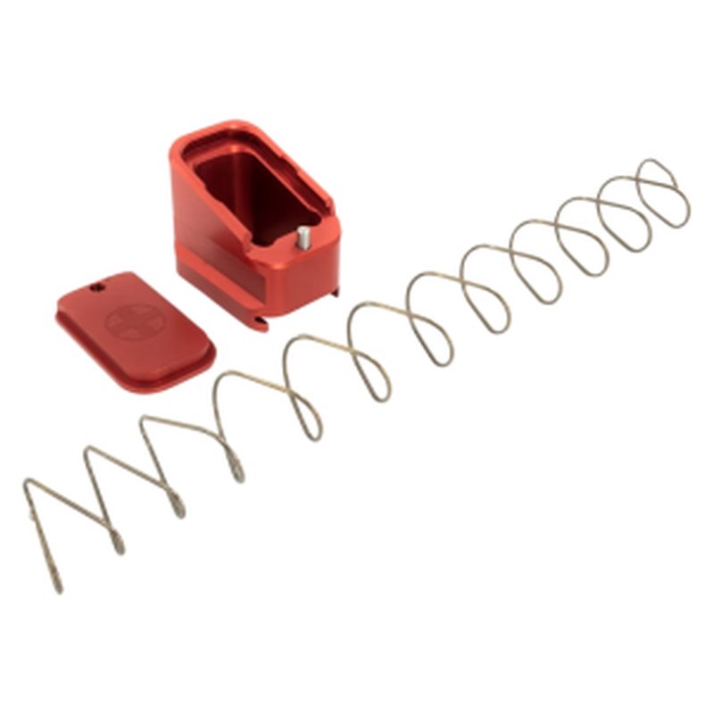 Shield Arms G17ME5RED Glock Full Size Magazine Extension +5/+4 Red Aluminum