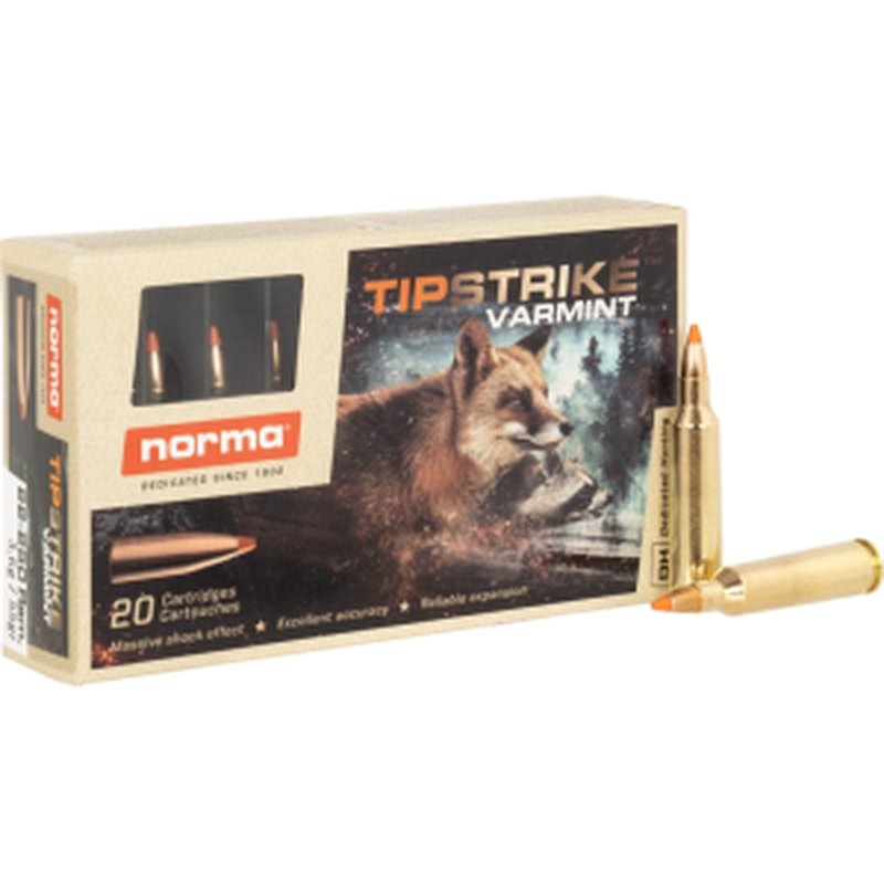 Norma 20157372 Dedicated Hunting Varmint 22-250 Rem 55gr Polymer Tip Ammunition