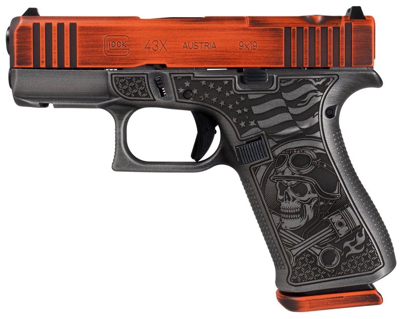 Glock G43X MOS Optic-Ready Pistol Orange Cerakote
