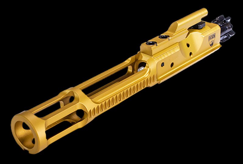 Faxon Firearms Gunner Bolt Carrier Group 5.56 NATO Nitride Finish Gold Full Auto
