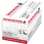 Winchester 22-250 Remington Ammunition 45gr JHP