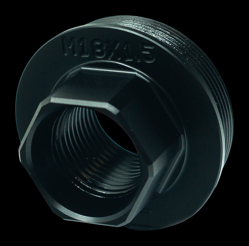 Faxon Firearms HUB Direct Thread Adapter M18x1.5 Barrels Nitride 17-4 PH Stainless