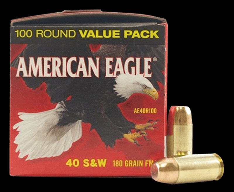Federal American Eagle Ammunition .40 S&W 180 Grain FMJ