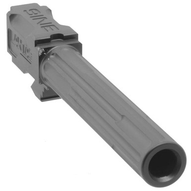 Lantac 9INE Fluted Non-Threaded Glock 17 Barrel 1:10 Black