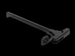 TacFire MAR092S AR-15 Extended Steel Latch Charging Handle, Black