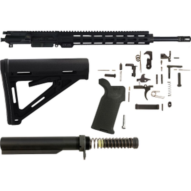 AR-STONER AR-15 Enhanced Build Kit with Upper Receiver Assembly 22 ARC 18" Barrel 13" M-LOK Handguard, Complete Lower Parts Kit with Magpul MOE Furniture Black