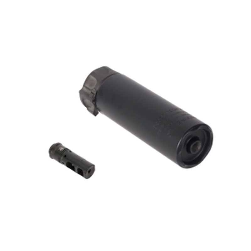 SureFire SOCOM556-MINI2 Black 5.56 Suppressor with SFMB Muzzle Brake (1/2-28)