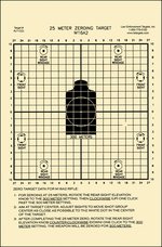ACTION TARGET INC 25-Meter M16A2 Zeroing Target Heavy Tagboard 8.75x11.5 in 100 Pack ALTC2100