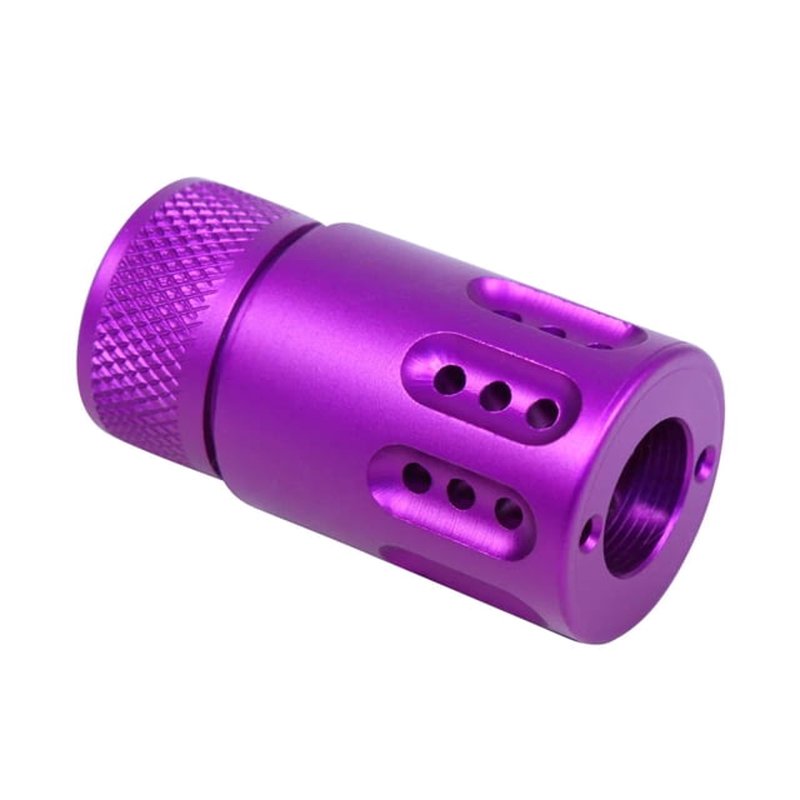 Guntec USA AR Mini Slip Over Barrel Shroud w/Multi Port Muzzle Brake Purple