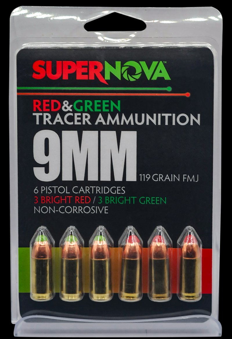 Supernova PMSN9MM-MP 9mm 119gr FMJ Green/Red 60rd