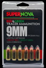 Supernova PMSN9MM-MP 9mm 119gr FMJ Green/Red 60rd
