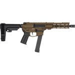 CMMG Banshee MkGs 99A3B0F-MB Pistol, 9mm, 8" Barrel, 33+1, Semi-Auto, Midnight Bronze, RipBrace, Optics-Ready.