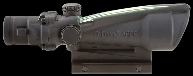 Trijicon 100156 ACOG 3.5x35mm Black Hardcoat Anodized Illuminated Green Horseshoe Reticle