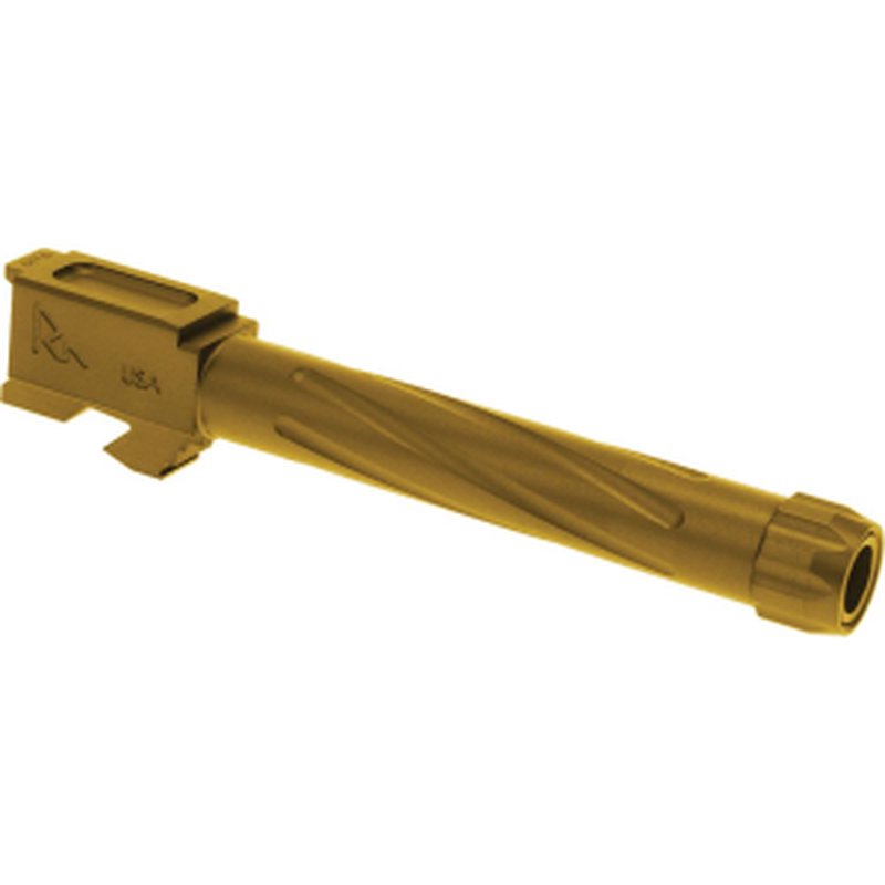 Rival Arms V1 threaded gold barrel for Glock 17 Gen 3/4, 1/2-28