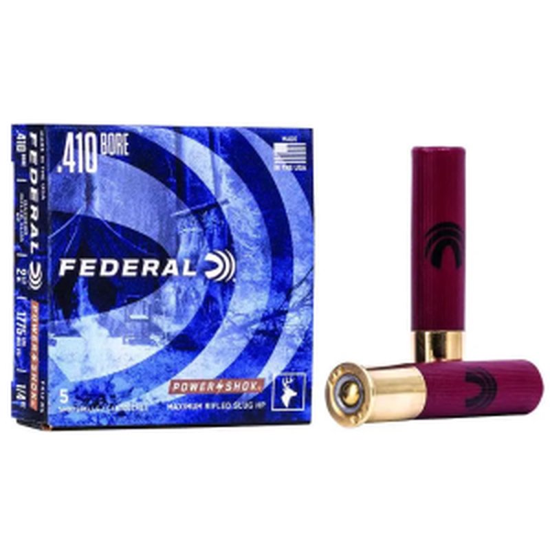 Federal Power-Shok F412RS 410 Gauge 2.50" Rifled Slug Shot 1/4 oz