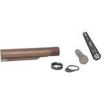 Geissele Premium Receiver Extension Buffer Tube Assembly with Super 42 H2 Buffer Mil-Spec Diameter AR-15 7075-T6 Aluminum Desert Dirt Color