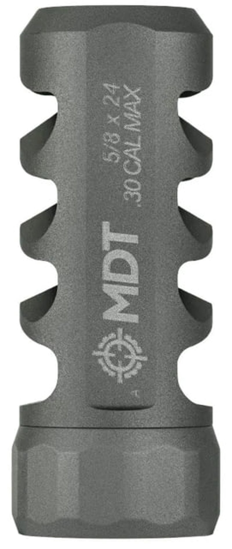 MDT Hunt Brake Muzzle Brake .30 Cal 5/8x24 Bead Blasted Titanium