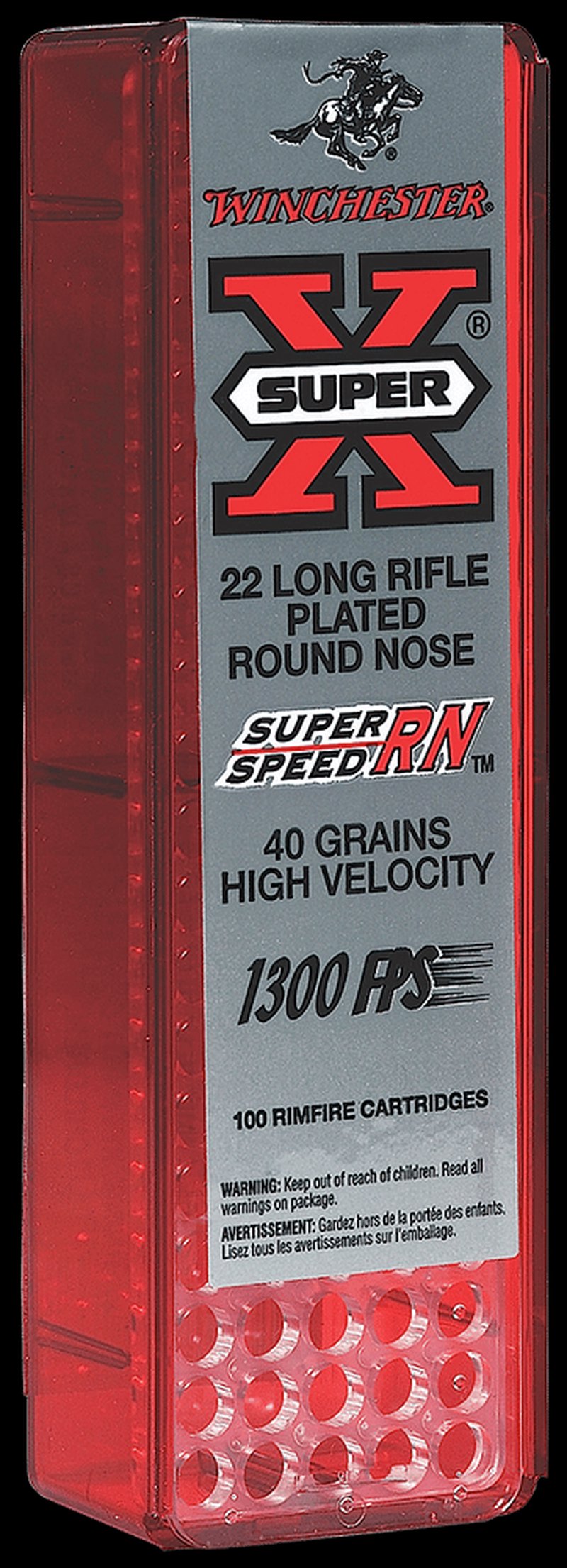 Winchester Super-X Ammunition .22 LR 40gr Round Nose 100 Rounds