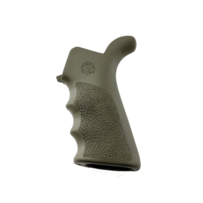 Hogue AR-15/M16 OD Green OverMolded Beavertail Grip with Finger Grooves