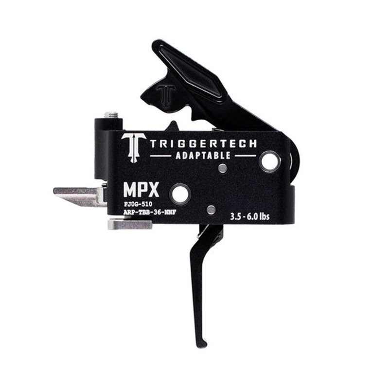 Triggertech Adaptable (3.5-6 lb) Flat Lever Trigger for Sig MPX, Clean Black PVD - ARPTBB36NNF