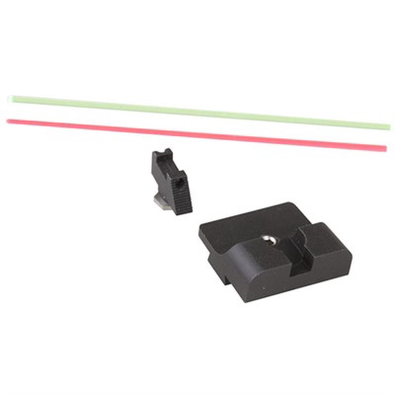 Brownells Sevigny Fiber Optic Sight Set for Glock — Rear + FO Front