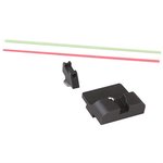 Brownells Sevigny Fiber Optic Sight Set for Glock — Rear + FO Front