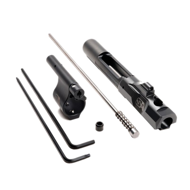 Superlative Arms Carbine-Length Piston System with Solid Set Screw Gas Block 0.75in x 1in, Black