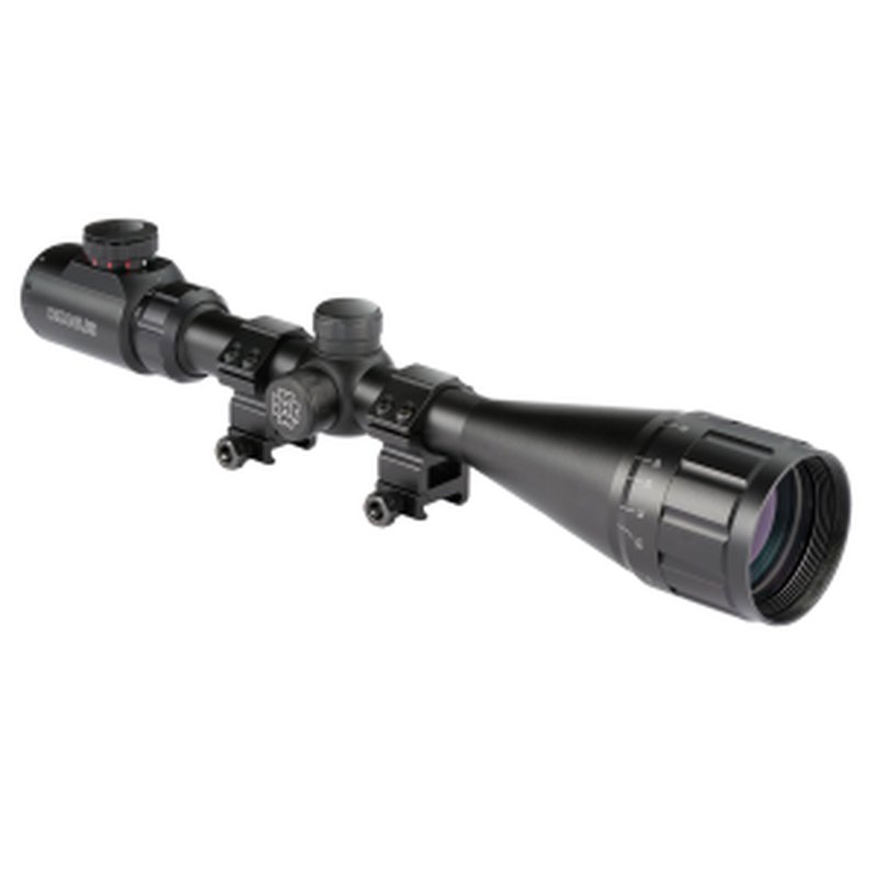 Konus Fighter 4-16x50mm 1in riflescope dual illuminated ballistic reticle w/ rings