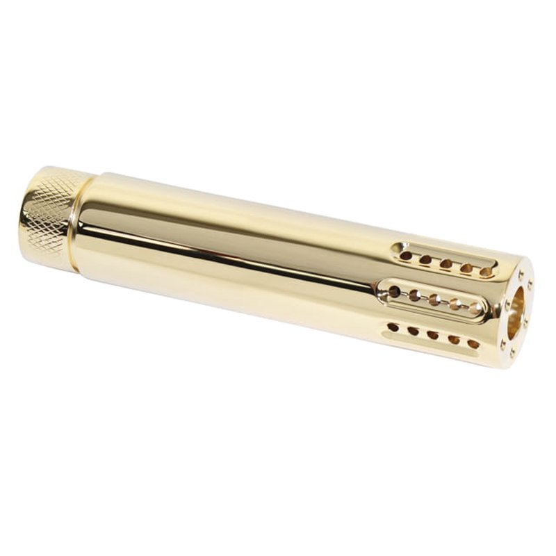 Guntec USA AR-15 Cal Slip Over Barrel Shroud w/ Multi Port Muzzle Brake 24K Gold Plated