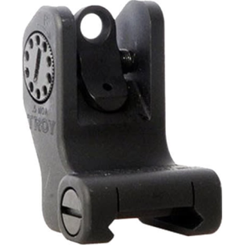 Troy Ind SSIGFRSROBT00 BattleSight Rear Sight Fixed Black Hardcoat Anodized for AR-15, AR-10, M16, M4