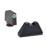AmeriGlo Tritium Tall Sights for Glock (Except 42/43) Green/White Outline