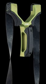MDT Hand Cannon Slingshot Short Green Aluminum/Polymer Frame