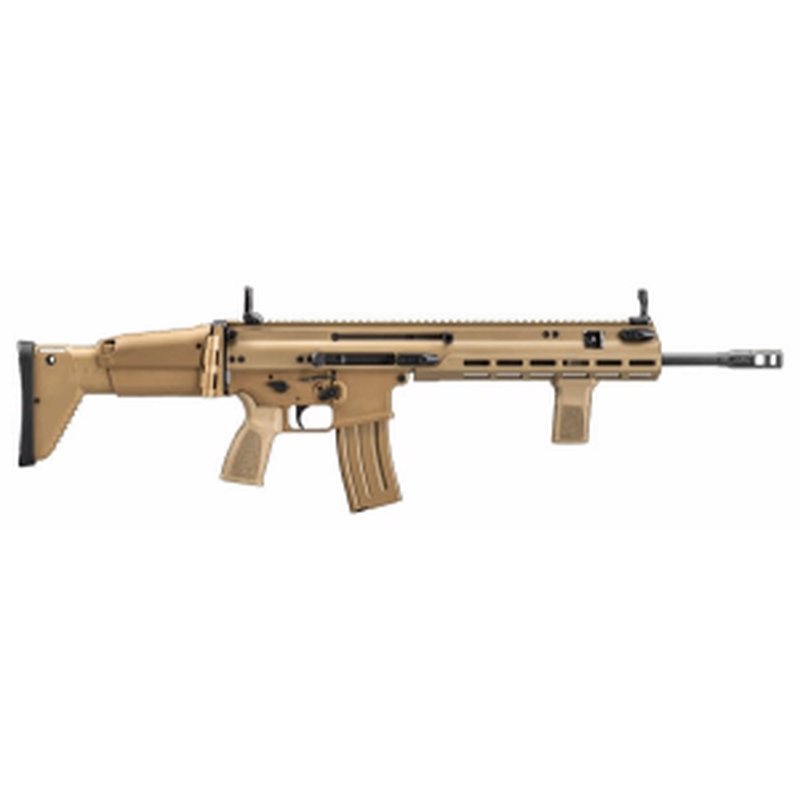 FN SCAR 16S .223 / 5.56 NATO 16" Barrel 30rd Semi-Auto Rifle, FDE, Short Stroke Gas Pistol W/ Adjustable Gas Regulator, Suppressor Ready