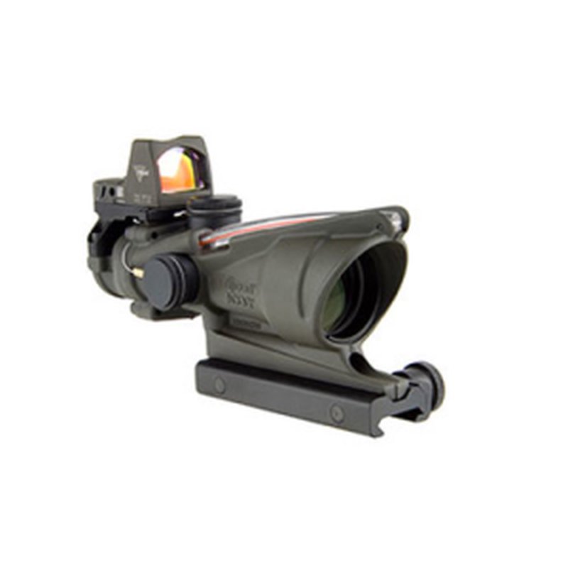 TRIJICON 4x32 ACOG Scope Dual Illum Red Chevron Cerakot ODG