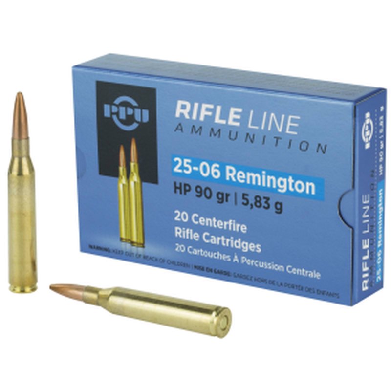 Prvi Partizan PPU PP2506H Standard Rifle .25-06 Remington 90 gr Hollow Point 20rd Box