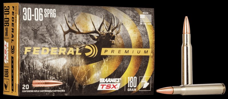 Federal Premium .30-06 SPRG Barnes Triple Shock X TSX 180 Grain Ammunition