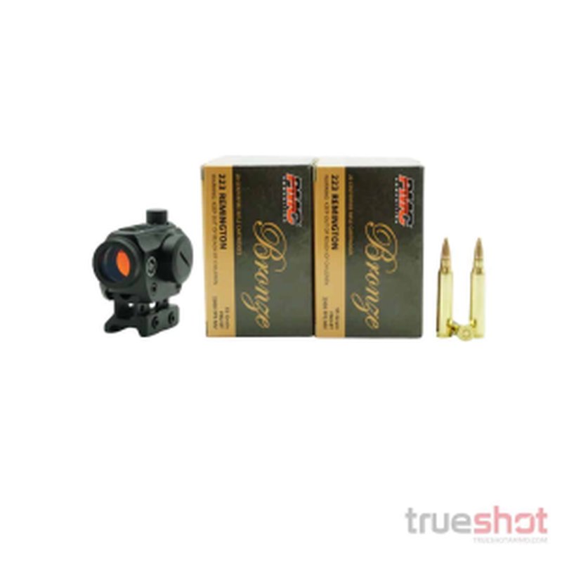 Crimson Trace CTS-25 Red Dot Sight Bundle with PMC Ammo 223 Rem 55 Grain