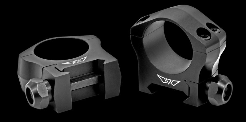 Warne Mountain Tech 1in Scope Rings Low Matte Black 7075-T6 Aluminum 7200M