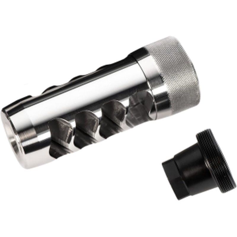 Area 419 Hellfire Match Self Timing Muzzle Brake 6.5mm with 5/8"-24 Universal Thread Adapter Stainless Steel